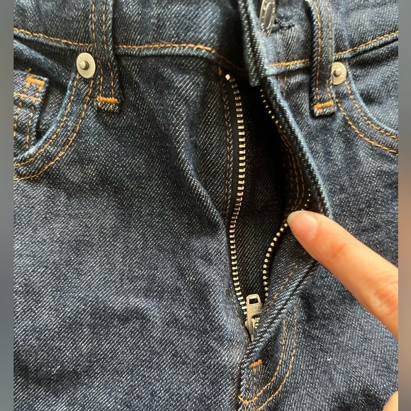 Everlane The Mid-Rise Skinny Jean in Dark Indigo ankle 26 - Picture 9 of 11